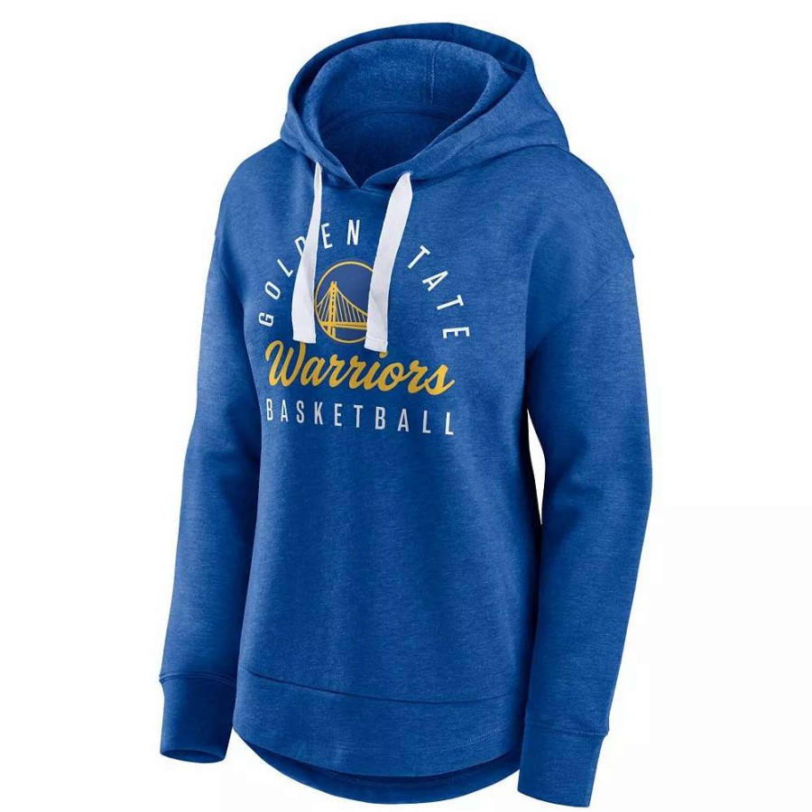 Tops * | Women'S Fanatics Branded Heather Royal Golden State Warriors Iconic Distribution Pullover Hoodie