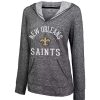 Tops * | Women'S Fanatics Branded Black New Orleans Saints Doubleface Slub Pullover Hoodie