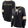 Tops * | Women'S Fanatics Branded Black Vegas Golden Knights Effervescent Exclusive Lace-Up Long Sleeve T-Shirt