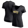 Tops * | Women'S Fanatics Branded Black Pittsburgh Pirates Plus Size Mascot In Bounds V-Neck T-Shirt