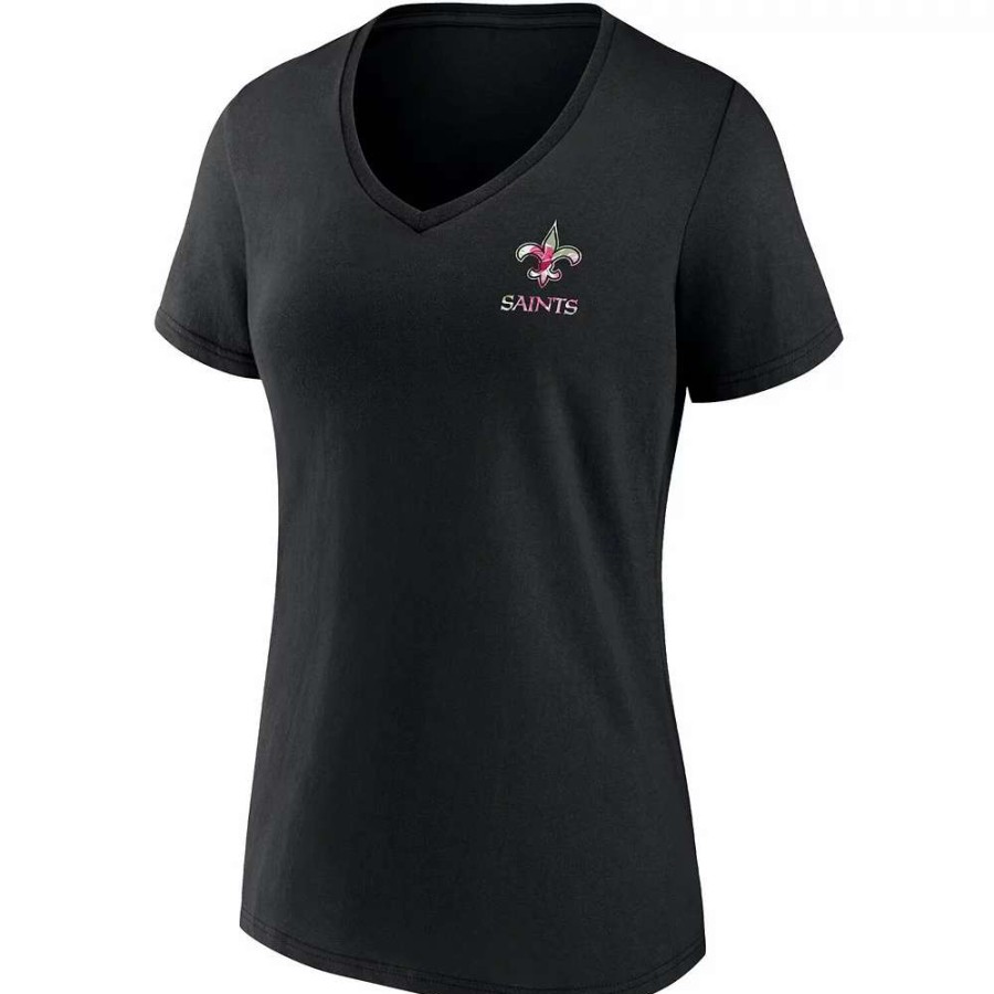 Tops * | Women'S Fanatics Branded Black New Orleans Saints Team Mother'S Day V-Neck T-Shirt