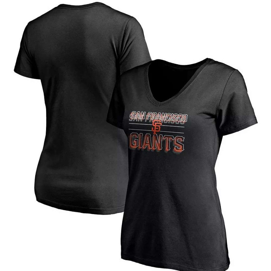 Tops * | Women'S Fanatics Branded Black San Francisco Giants Compulsion To Win V-Neck T-Shirt