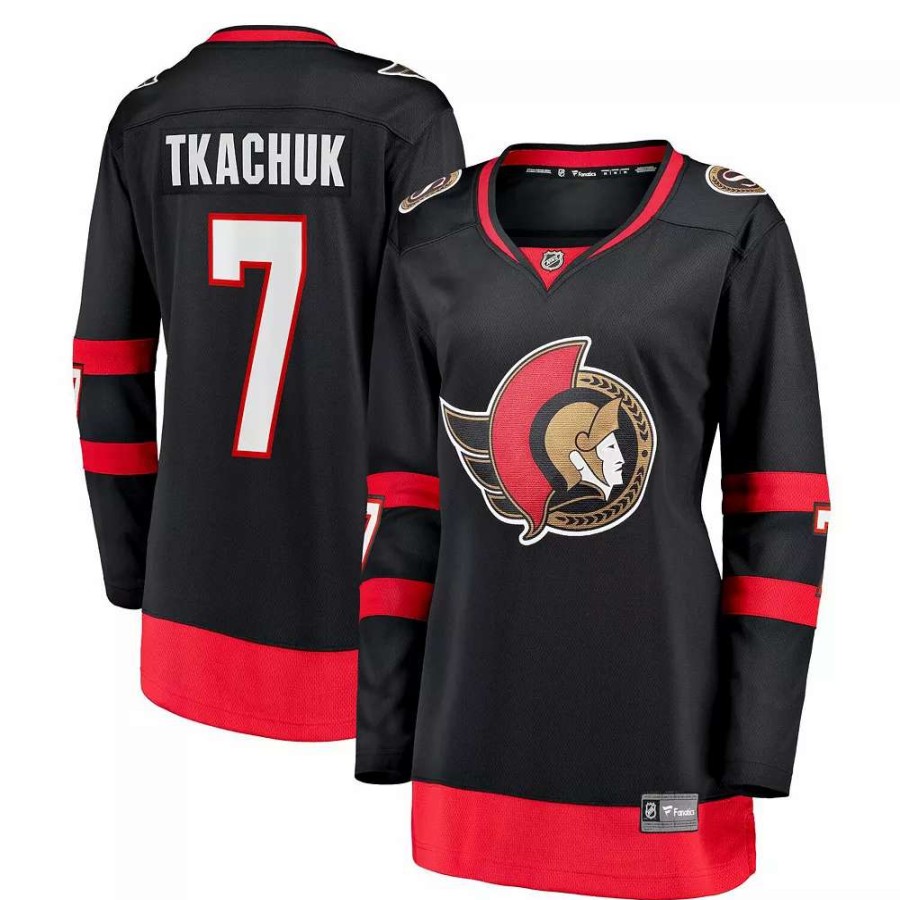 Tops * | Women'S Fanatics Branded Brady Tkachuk Black Ottawa Senators Home 2020/21 Premier Breakaway Player Jersey