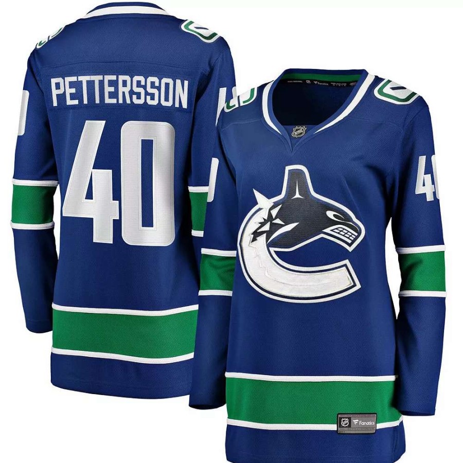 Tops * | Women'S Fanatics Branded Elias Pettersson Blue Vancouver Canucks 2019/20 Home Premier Breakaway Player Jersey