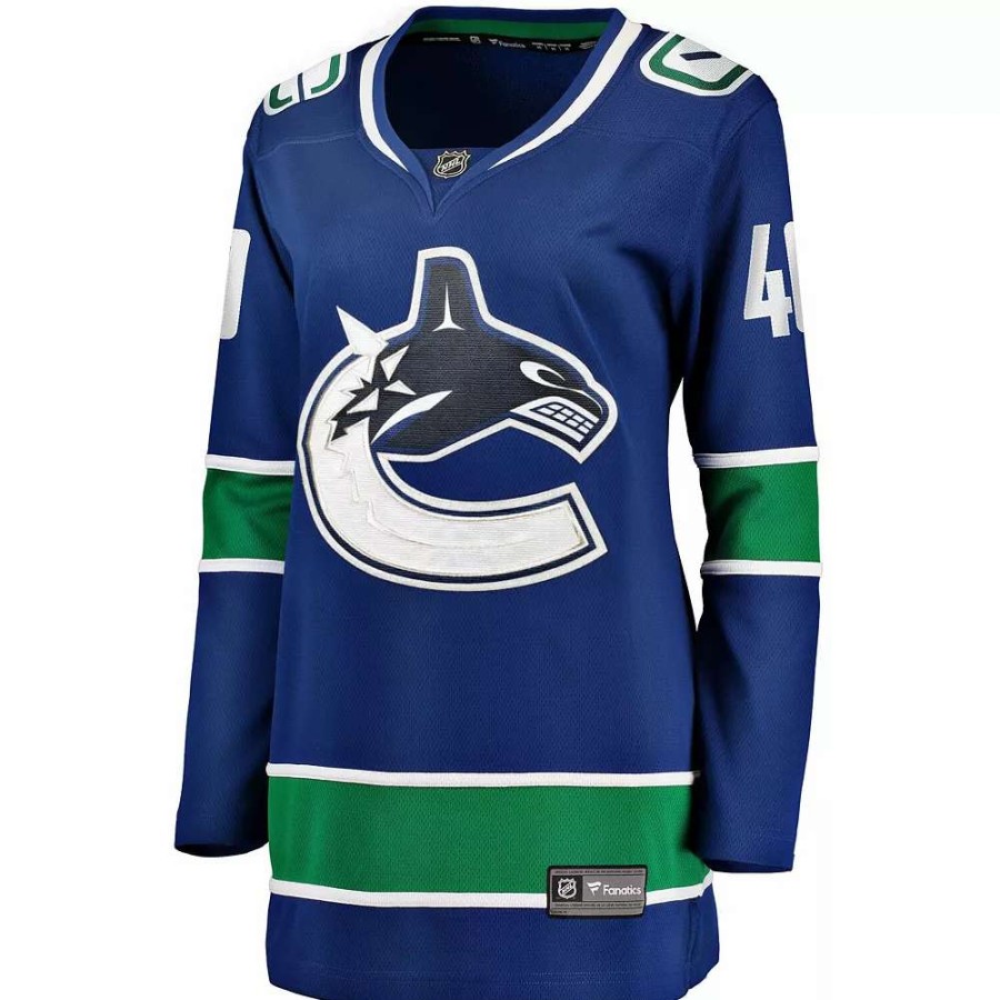 Tops * | Women'S Fanatics Branded Elias Pettersson Blue Vancouver Canucks 2019/20 Home Premier Breakaway Player Jersey