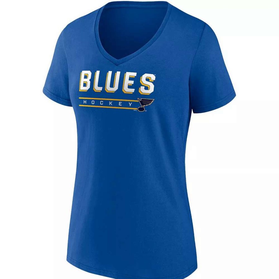 Tops * | Women'S Fanatics Branded Blue/Heathered Gray St. Louis Blues Parent 2-Pack V-Neck T-Shirt Set