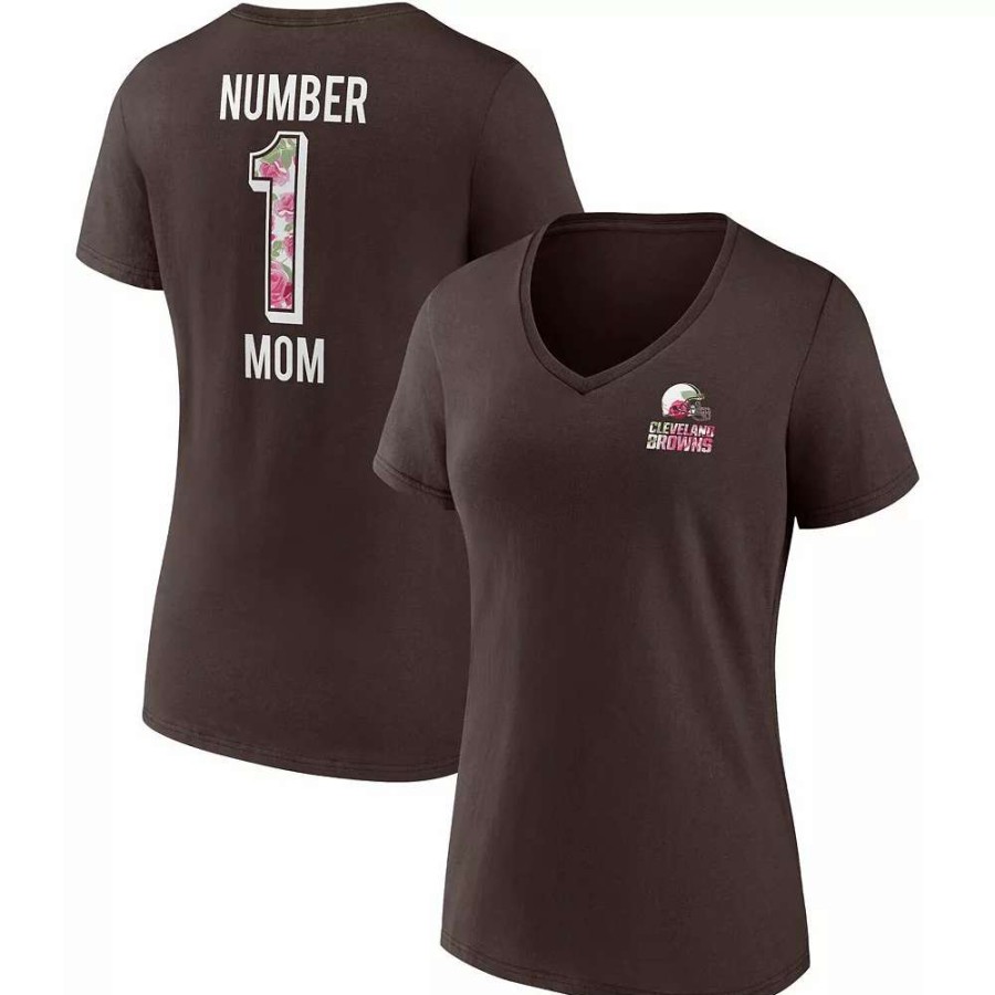 Tops * | Women'S Fanatics Branded Brown Cleveland Browns Team Mother'S Day V-Neck T-Shirt