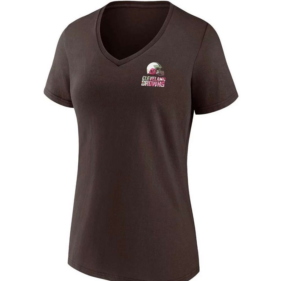 Tops * | Women'S Fanatics Branded Brown Cleveland Browns Team Mother'S Day V-Neck T-Shirt