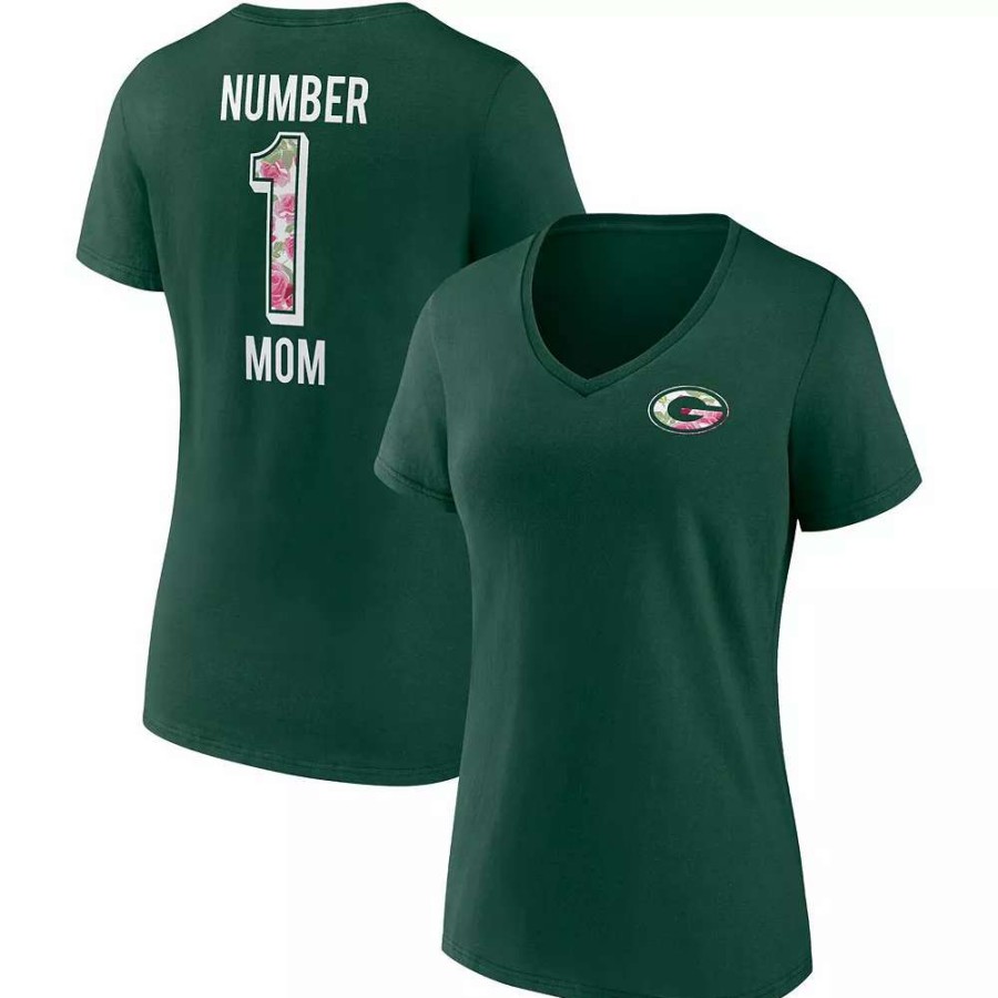 Tops * | Women'S Fanatics Branded Green Green Bay Packers Team Mother'S Day V-Neck T-Shirt