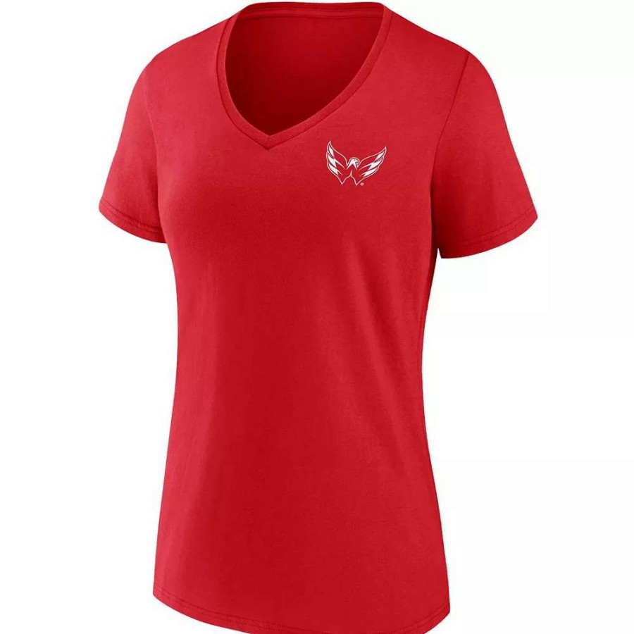 Tops * | Women'S Fanatics Branded Red Washington Capitals Team Mother'S Day V-Neck T-Shirt