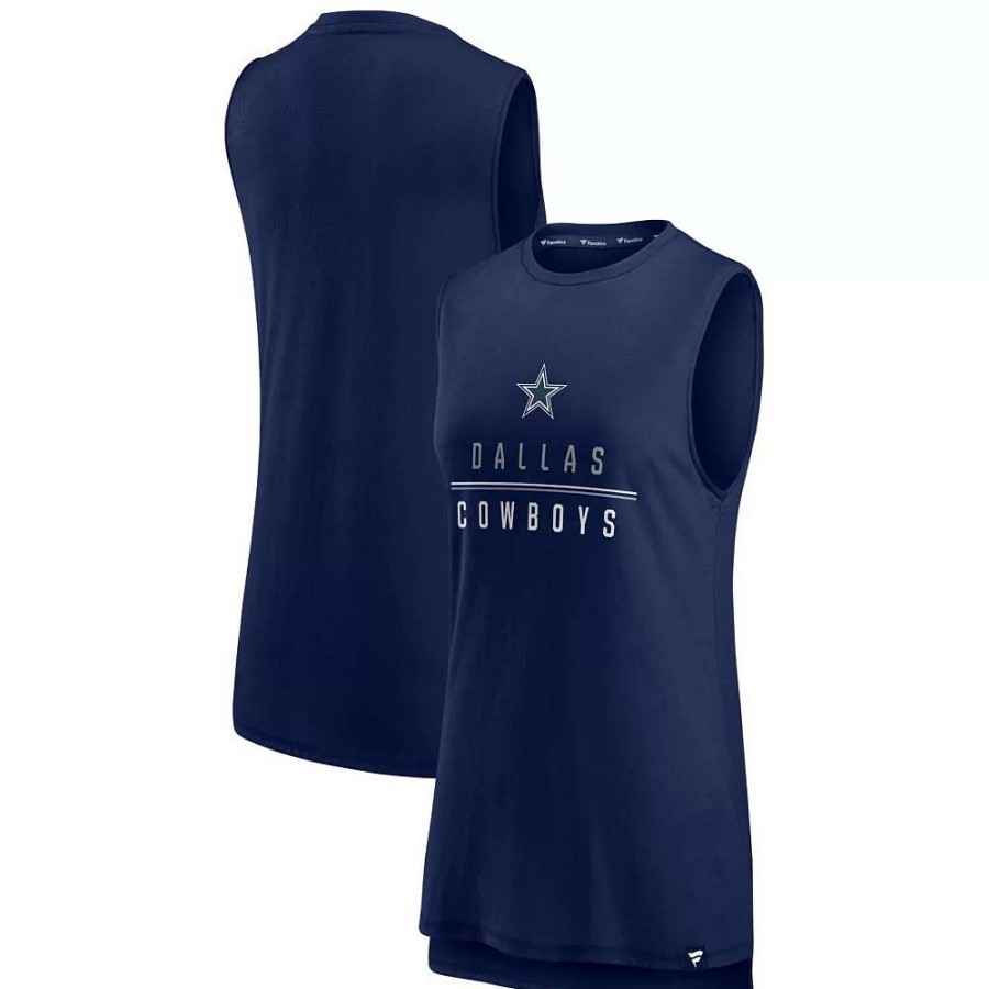 Tops * | Women'S Fanatics Branded Navy Dallas Cowboys True Contender Tank Top