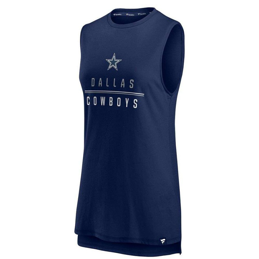 Tops * | Women'S Fanatics Branded Navy Dallas Cowboys True Contender Tank Top