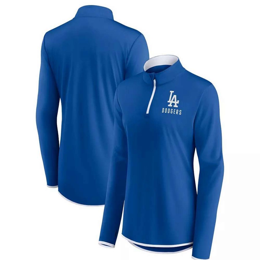 Outerwear * | Women'S Fanatics Branded Royal Los Angeles Dodgers Worth The Drive Quarter-Zip Jacket