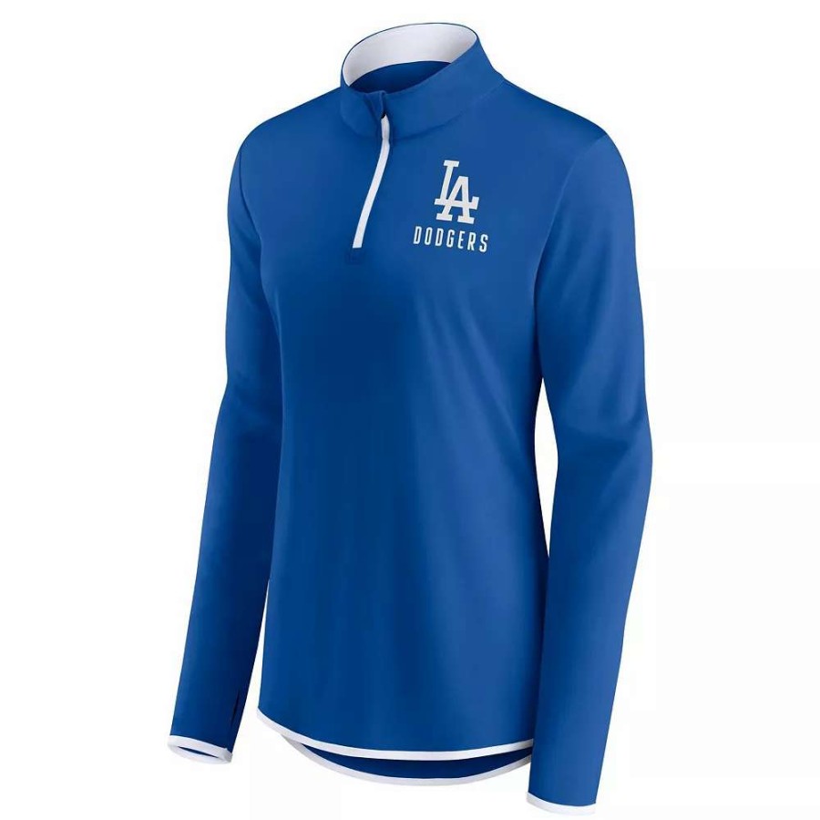 Outerwear * | Women'S Fanatics Branded Royal Los Angeles Dodgers Worth The Drive Quarter-Zip Jacket