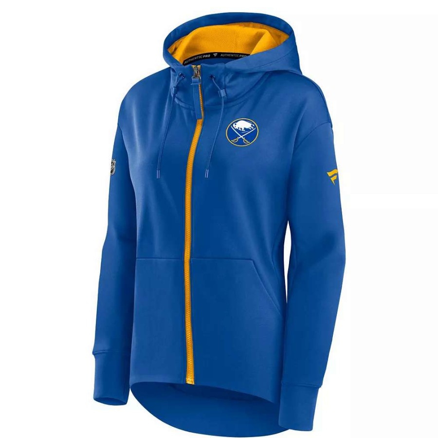 Tops * | Women'S Fanatics Branded Royal Buffalo Sabres Authentic Pro Rink Full-Zip Hoodie