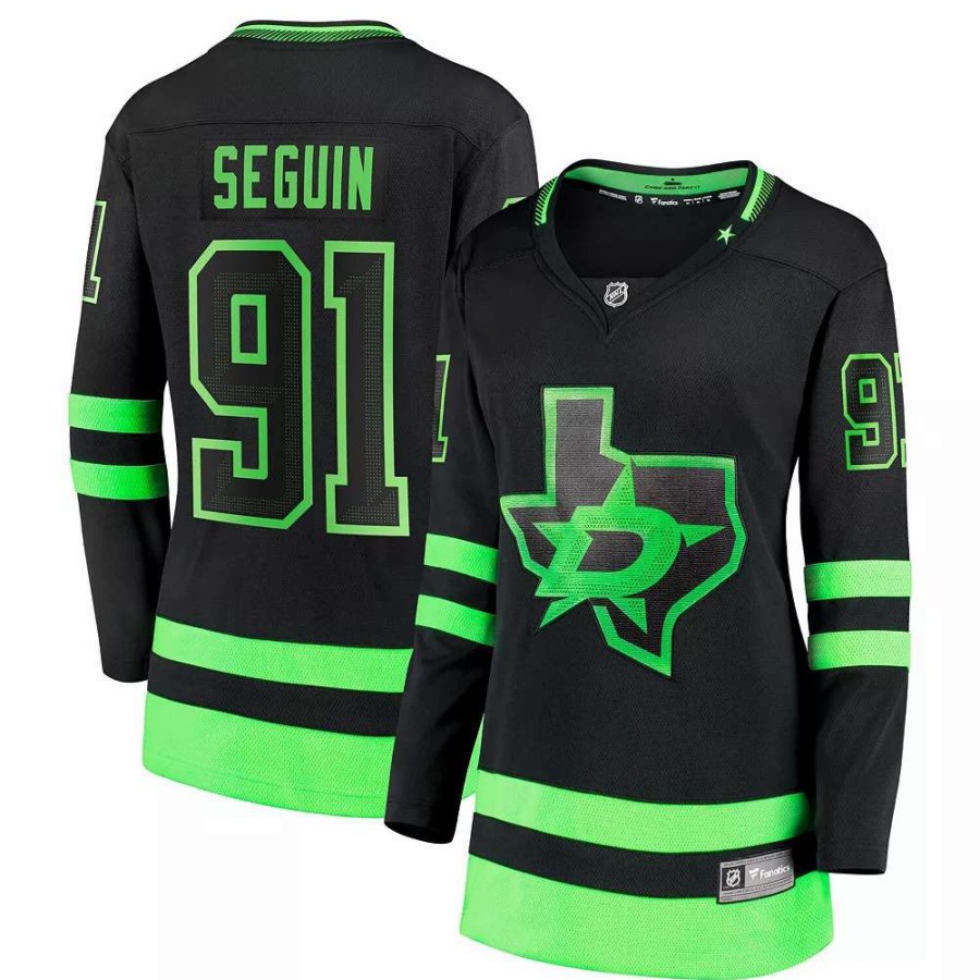 Tops * | Women'S Fanatics Branded Tyler Seguin Black Dallas Stars 2020/21 Alternate Premier Breakaway Player Jersey