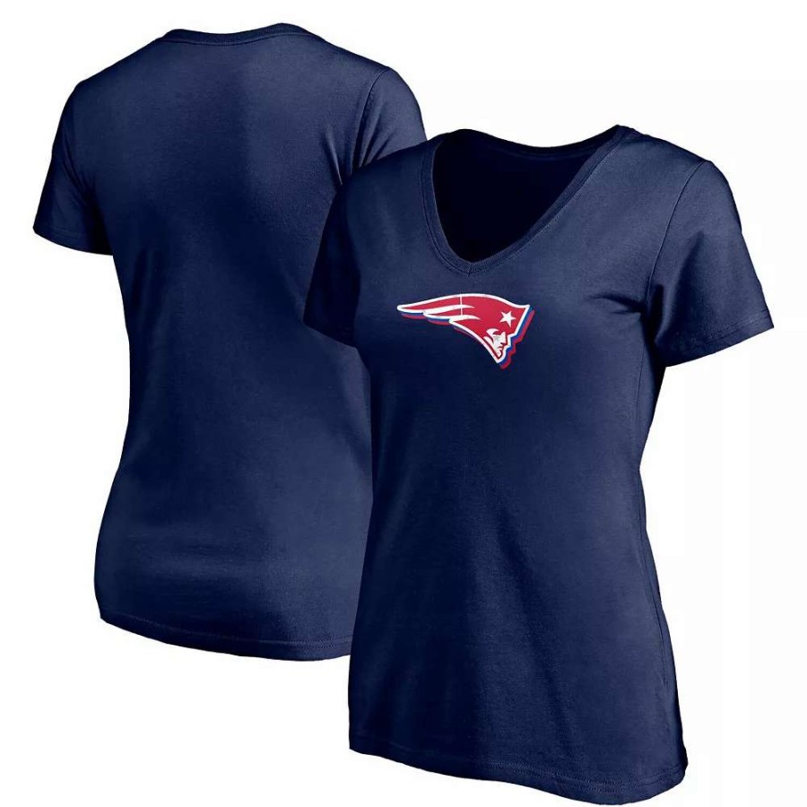 Tops * | Women'S Fanatics Branded Navy New England Patriots Red, White And Team V-Neck T-Shirt