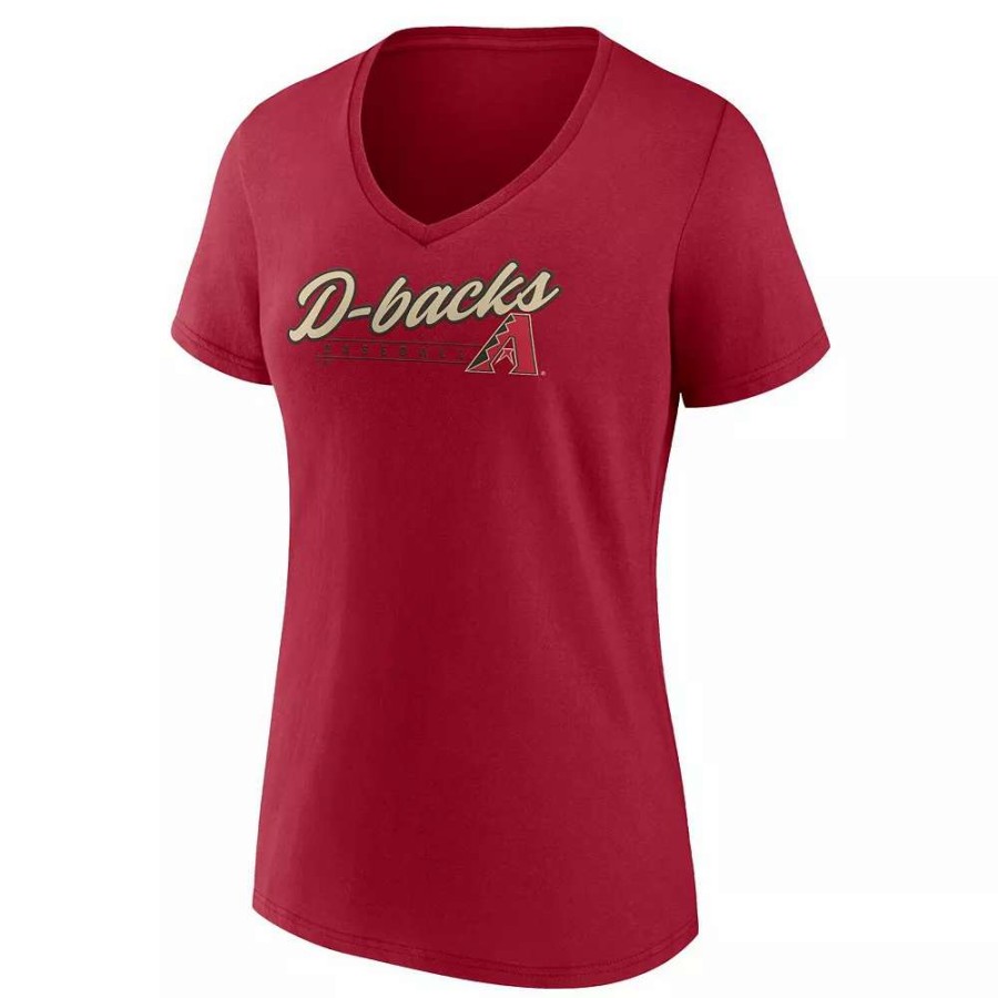 Tops * | Women'S Fanatics Branded Red Arizona Diamondbacks One & Only V-Neck T-Shirt