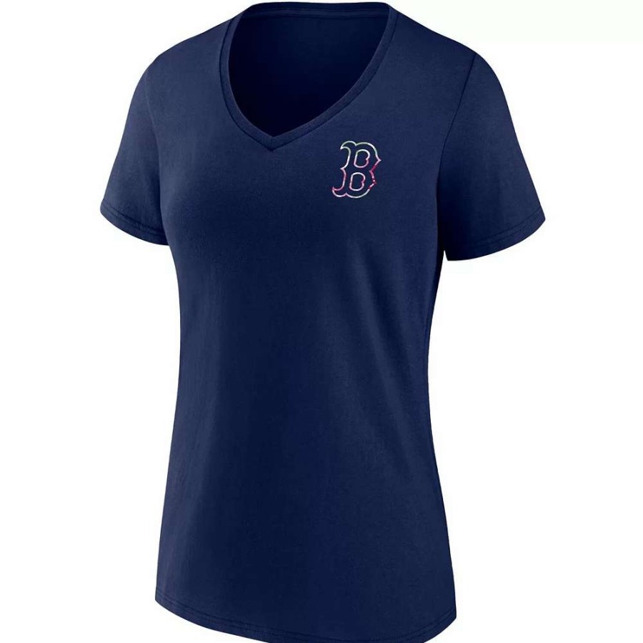 Tops * | Women'S Fanatics Branded Navy Boston Red Sox Team Mother'S Day V-Neck T-Shirt