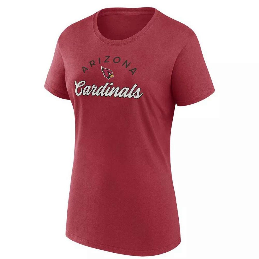 Tops * | Women'S Fanatics Branded Cardinal/White Arizona Cardinals Short & Long Sleeve T-Shirt Combo Pack