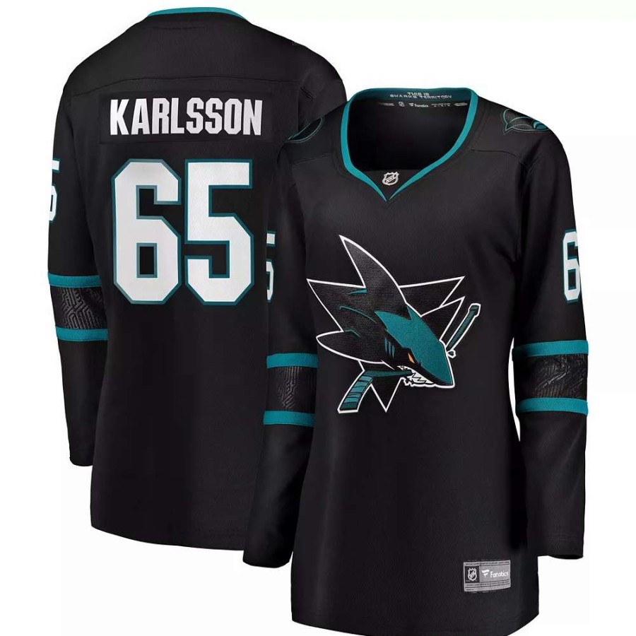 Tops * | Erik Karlsson San Jose Sharks Fanatics Branded Women'S Alternate Premier Breakaway Player Jersey Black