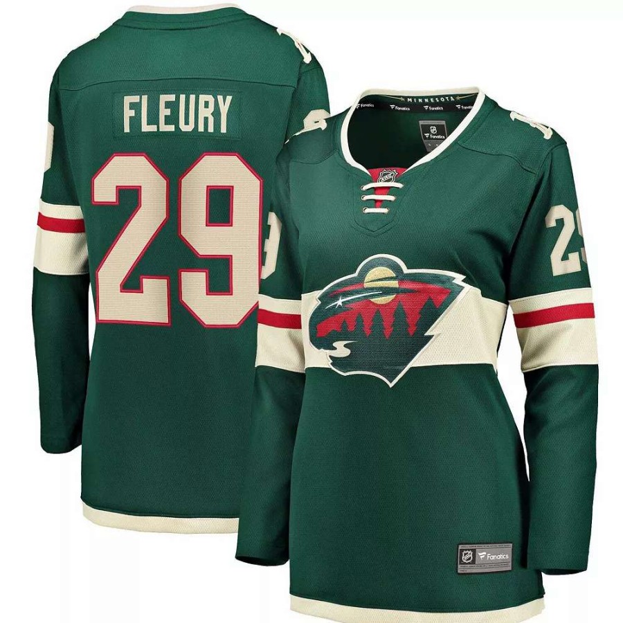 Tops * | Women'S Fanatics Branded Marc-Andre Fleury Green Minnesota Wild Home Premier Breakaway Player Jersey