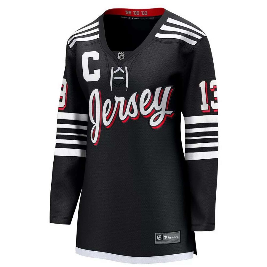 Tops * | Women'S Fanatics Branded Nico Hischier Black New Jersey Devils Alternate Premier Breakaway Player Jersey