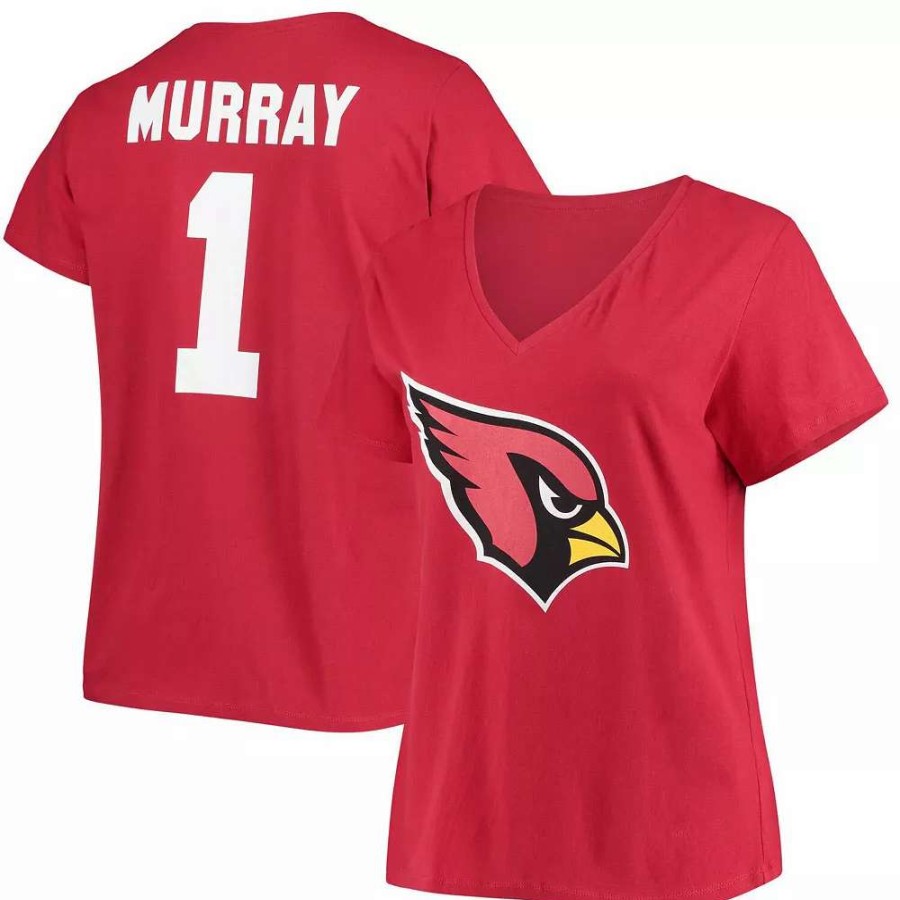 Tops * | Women'S Fanatics Branded Kyler Murray Cardinal Arizona Cardinals Plus Size Name & Number V-Neck T-Shirt