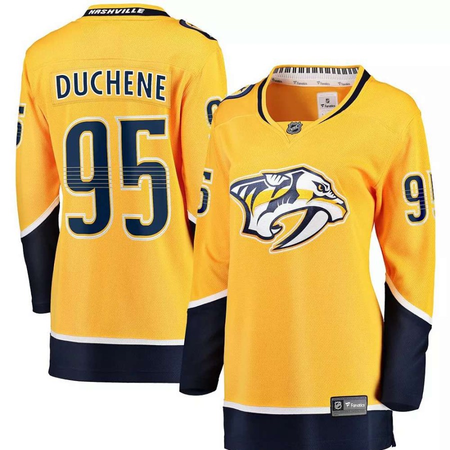 Tops * | Women'S Fanatics Branded Matt Duchene Gold Nashville Predators Home Premier Breakaway Player Jersey