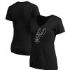 Tops * | Women'S Fanatics Branded Black San Antonio Spurs Primary Logo Team V-Neck T-Shirt