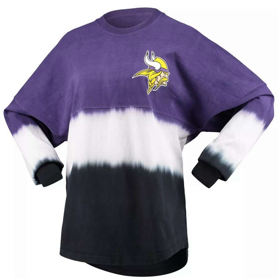 Tops * | Women'S Fanatics Branded Purple/White Minnesota Vikings Ombre Long Sleeve T-Shirt