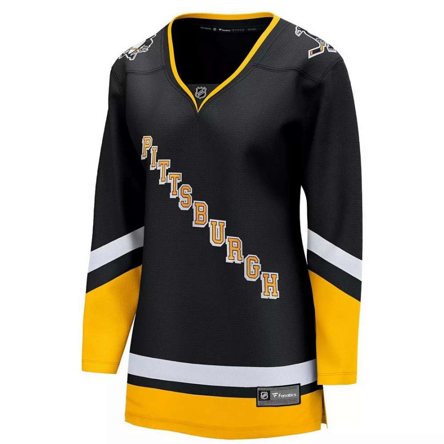 Tops * | Women'S Fanatics Branded Black Pittsburgh Penguins 2021/22 Alternate Premier Breakaway Jersey