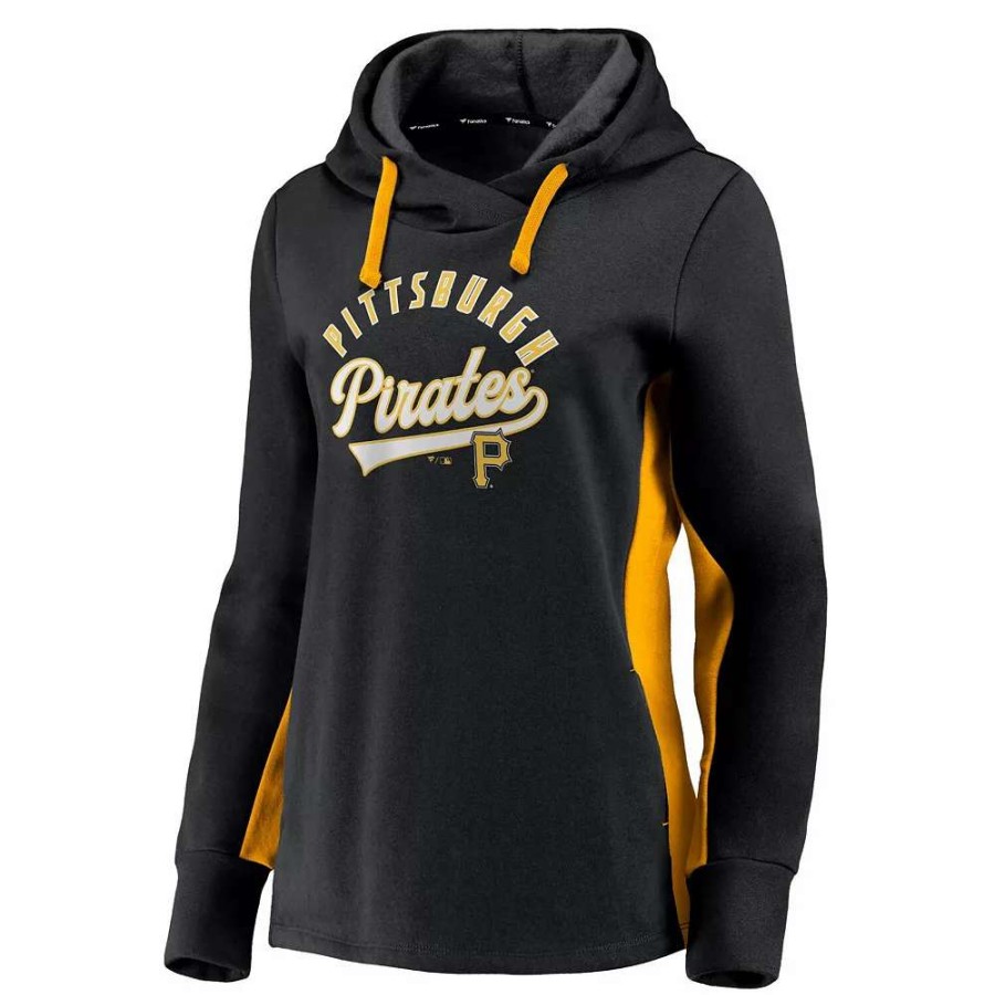 Tops * | Women'S Fanatics Branded Black/Gold Pittsburgh Pirates Game Ready Pullover Hoodie