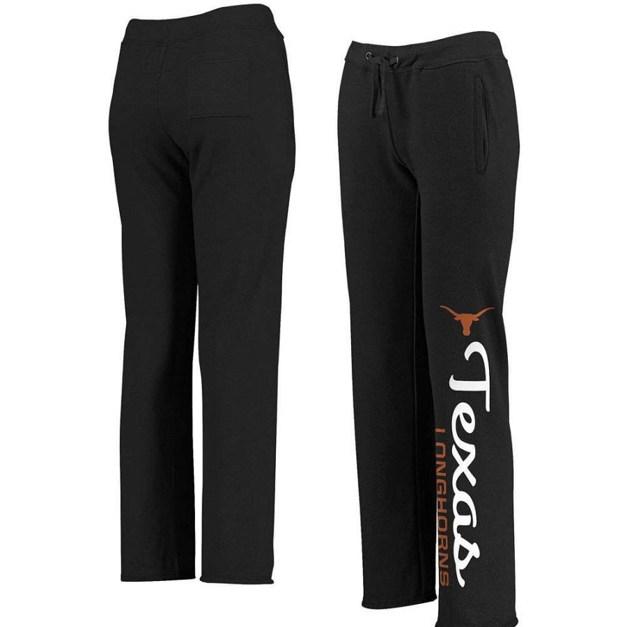 Bottoms * | Women'S Fanatics Branded Black Texas Longhorns Sideblock Sweatpants