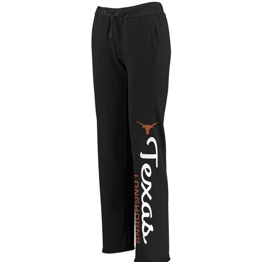 Bottoms * | Women'S Fanatics Branded Black Texas Longhorns Sideblock Sweatpants