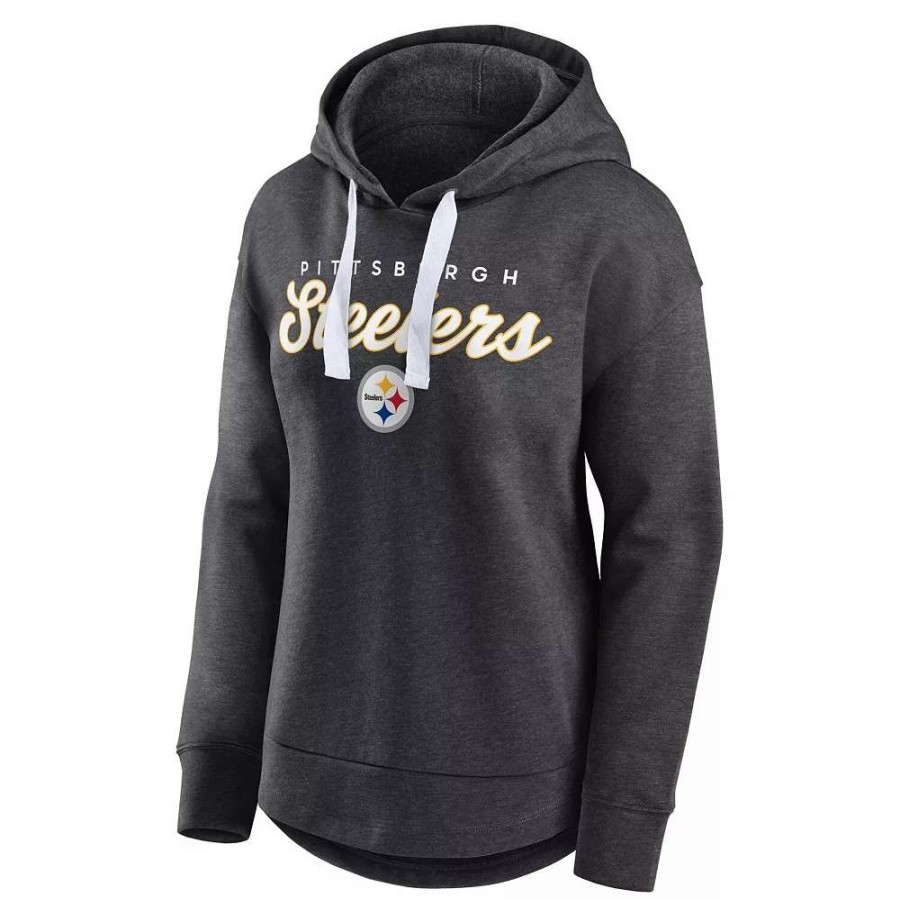 Tops * | Women'S Fanatics Branded Heather Charcoal Pittsburgh Steelers Set To Fly Pullover Hoodie