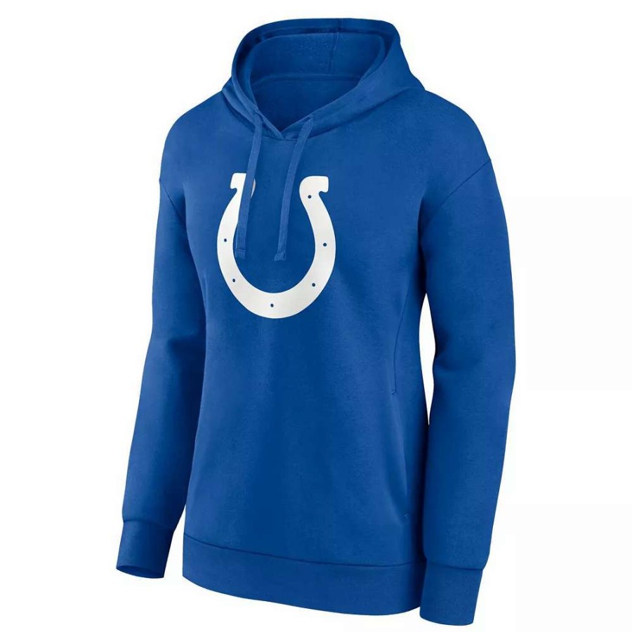 Tops * | Women'S Fanatics Branded Jonathan Taylor Royal Indianapolis Colts Player Icon Name & Number V-Neck Pullover Hoodie