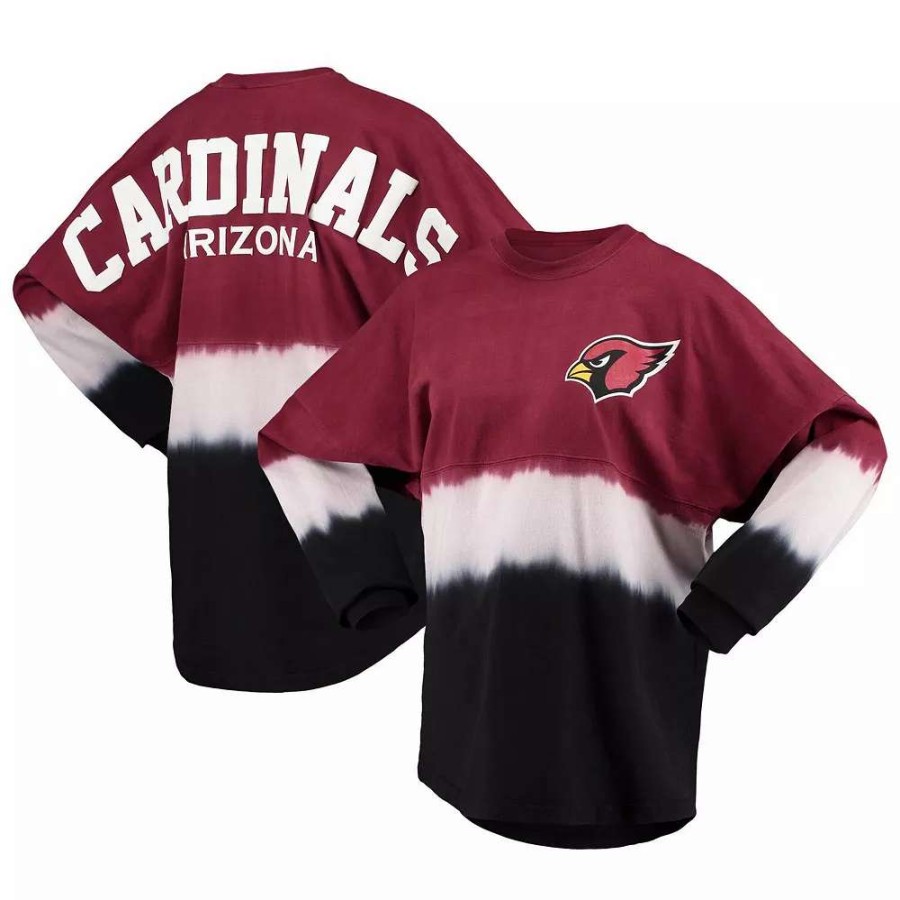 Tops * | Women'S Fanatics Branded Cardinal/White Arizona Cardinals Ombre Long Sleeve T-Shirt