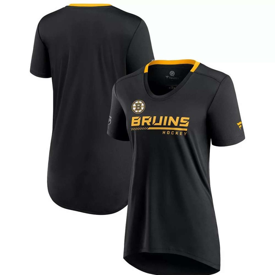 Tops * | Women'S Fanatics Branded Black Boston Bruins Authentic Pro Locker Room T-Shirt