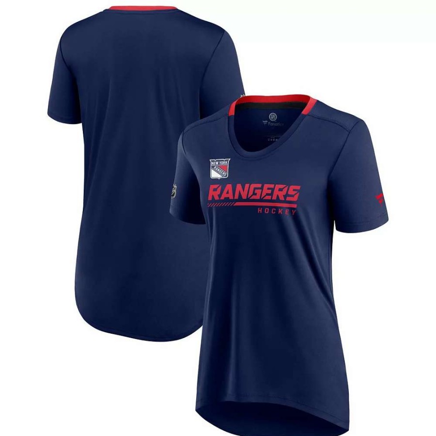 Tops * | Women'S Fanatics Branded Navy New York Rangers Authentic Pro Locker Room T-Shirt