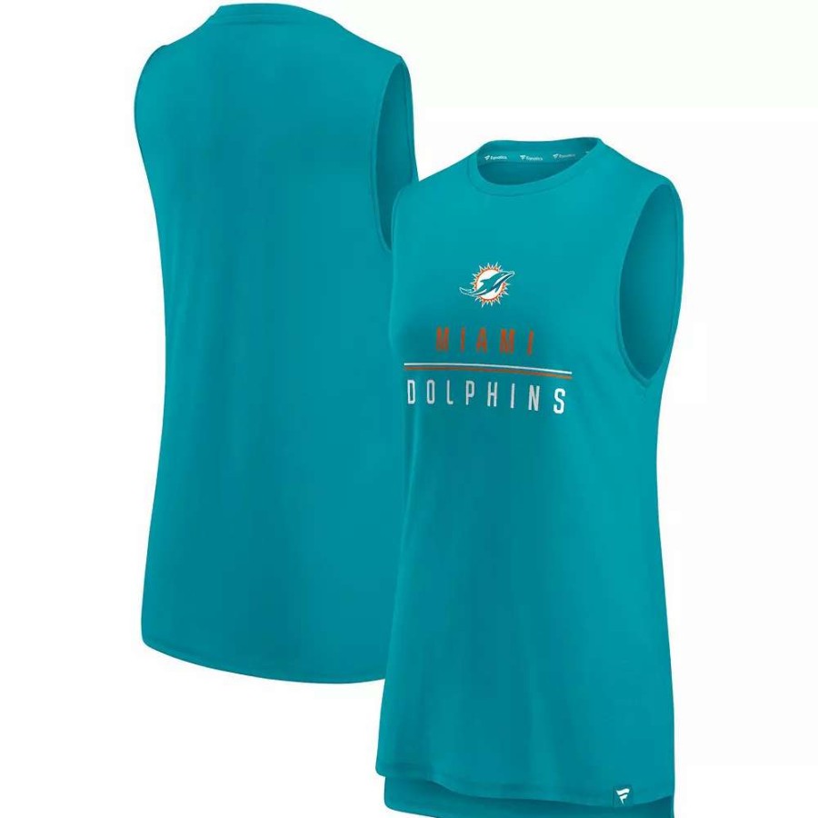 Tops * | Women'S Fanatics Branded Aqua Miami Dolphins True Contender Tank Top