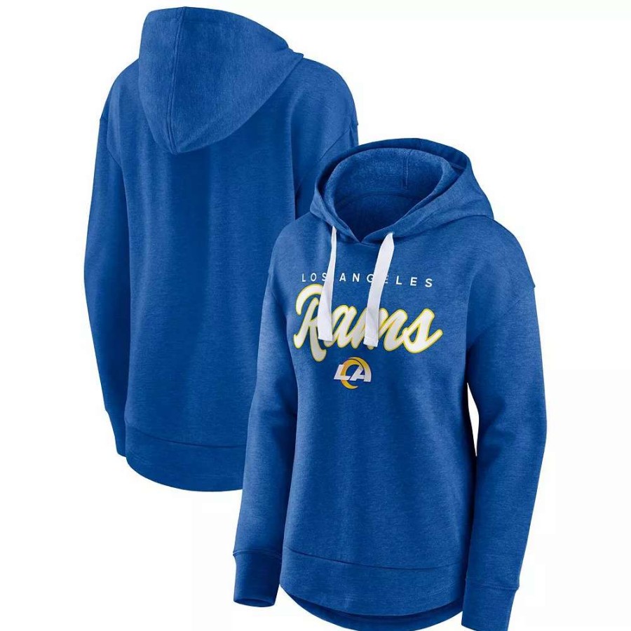 Tops * | Women'S Fanatics Branded Heather Royal Los Angeles Rams Set To Fly Pullover Hoodie