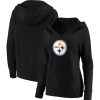 Tops * | Women'S Fanatics Branded Black Pittsburgh Steelers Primary Team Logo V-Neck Pullover Hoodie