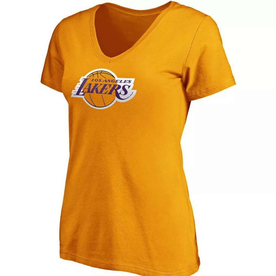 Tops * | Women'S Fanatics Branded Anthony Davis Gold Los Angeles Lakers Team Playmaker Name & Number V-Neck T-Shirt