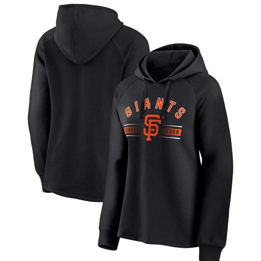 Tops * | Women'S Fanatics Branded Black San Francisco Giants Perfect Play Raglan Pullover Hoodie