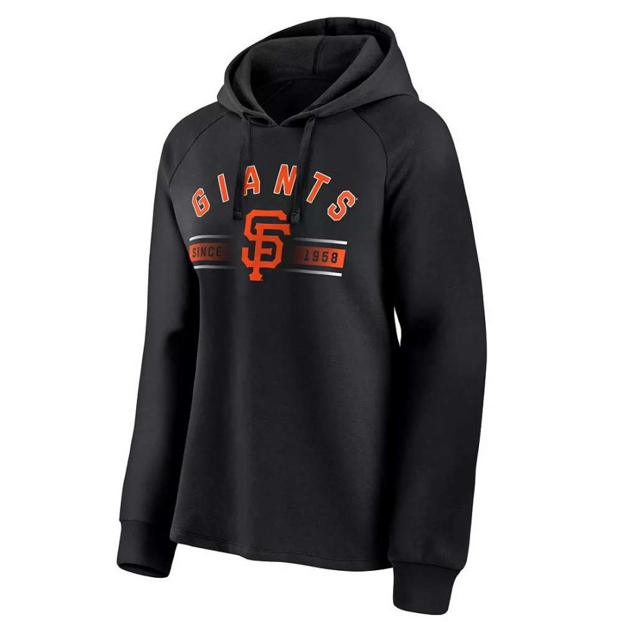 Tops * | Women'S Fanatics Branded Black San Francisco Giants Perfect Play Raglan Pullover Hoodie