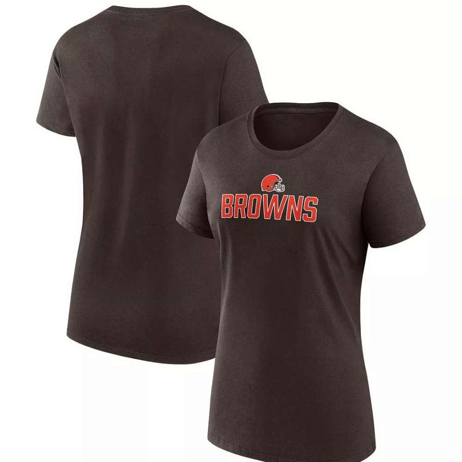 Tops * | Women'S Fanatics Branded Brown Cleveland Browns Fundamental Base T-Shirt