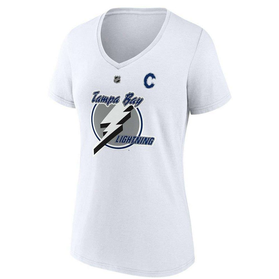 Tops * | Women'S Fanatics Branded Steven Stamkos White Tampa Bay Lightning Special Edition 2.0 Name & Number V-Neck T-Shirt