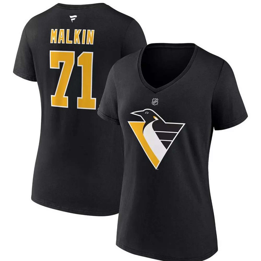 Tops * | Women'S Fanatics Branded Evgeni Malkin Black Pittsburgh Penguins Special Edition 2.0 Name & Number V-Neck T-Shirt