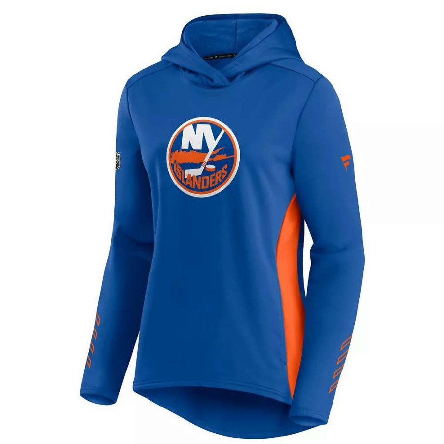 Tops * | Women'S Fanatics Branded Royal/Orange New York Islanders Authentic Pro Locker Room Pullover Hoodie